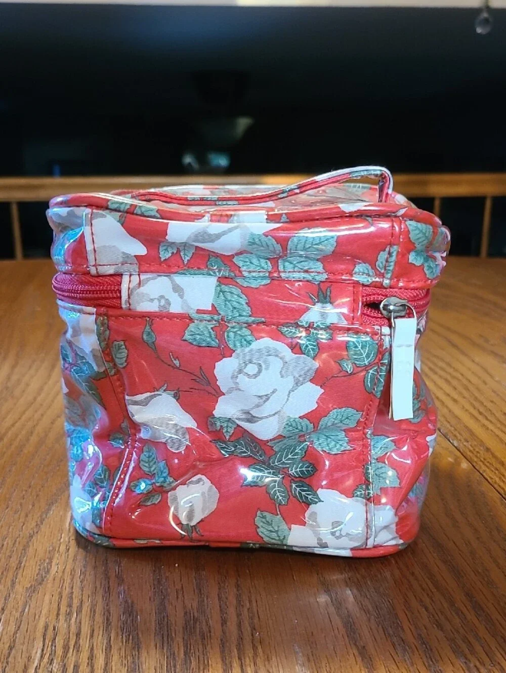 kate spade Coral Floral Vinyl Cosmetic Case